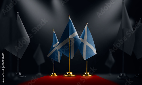 The Scotland national flag on the red carpet photo