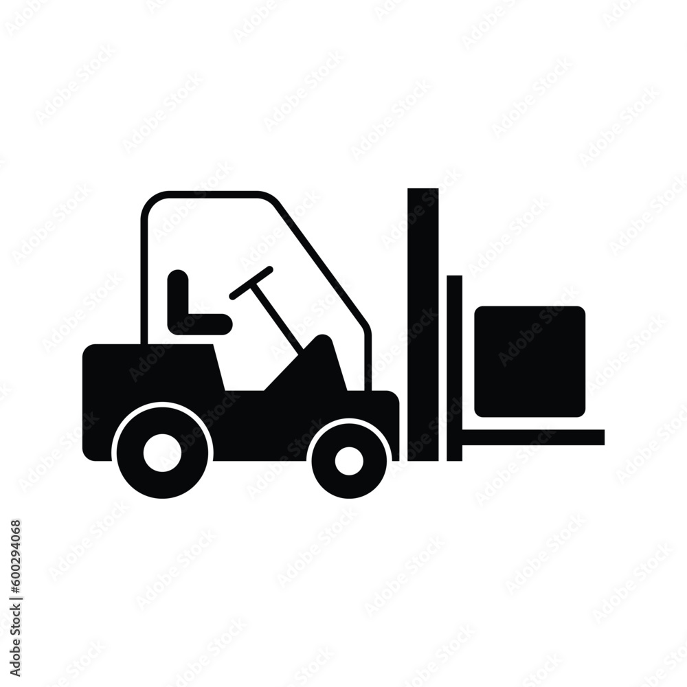 forklift icon design. isolated on white background. vector illustration