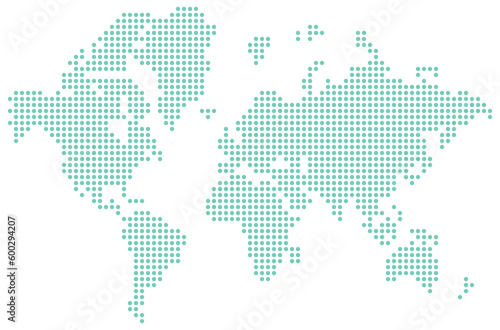 Green spots world map digital background, copy space for text and image for your design, vector illustration.