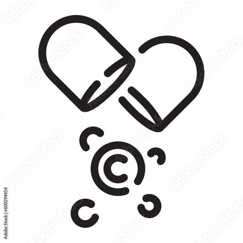 vitamin c Line Icon