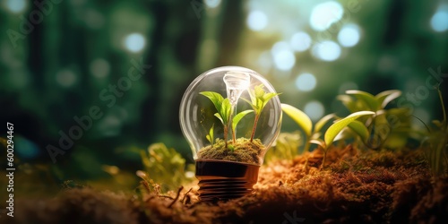  environment growth plant  light bulb with Generative AI