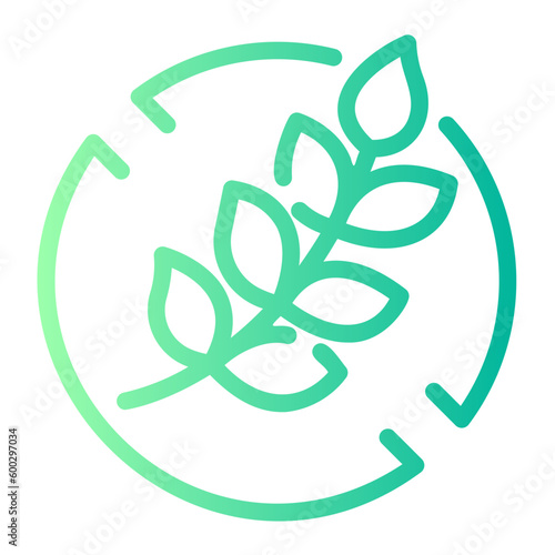 gluten free Line Gradient Icon