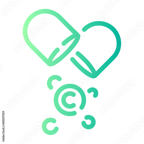 vitamin c Line Gradient Icon