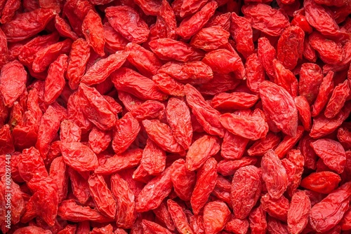 Dried goji berries as a background