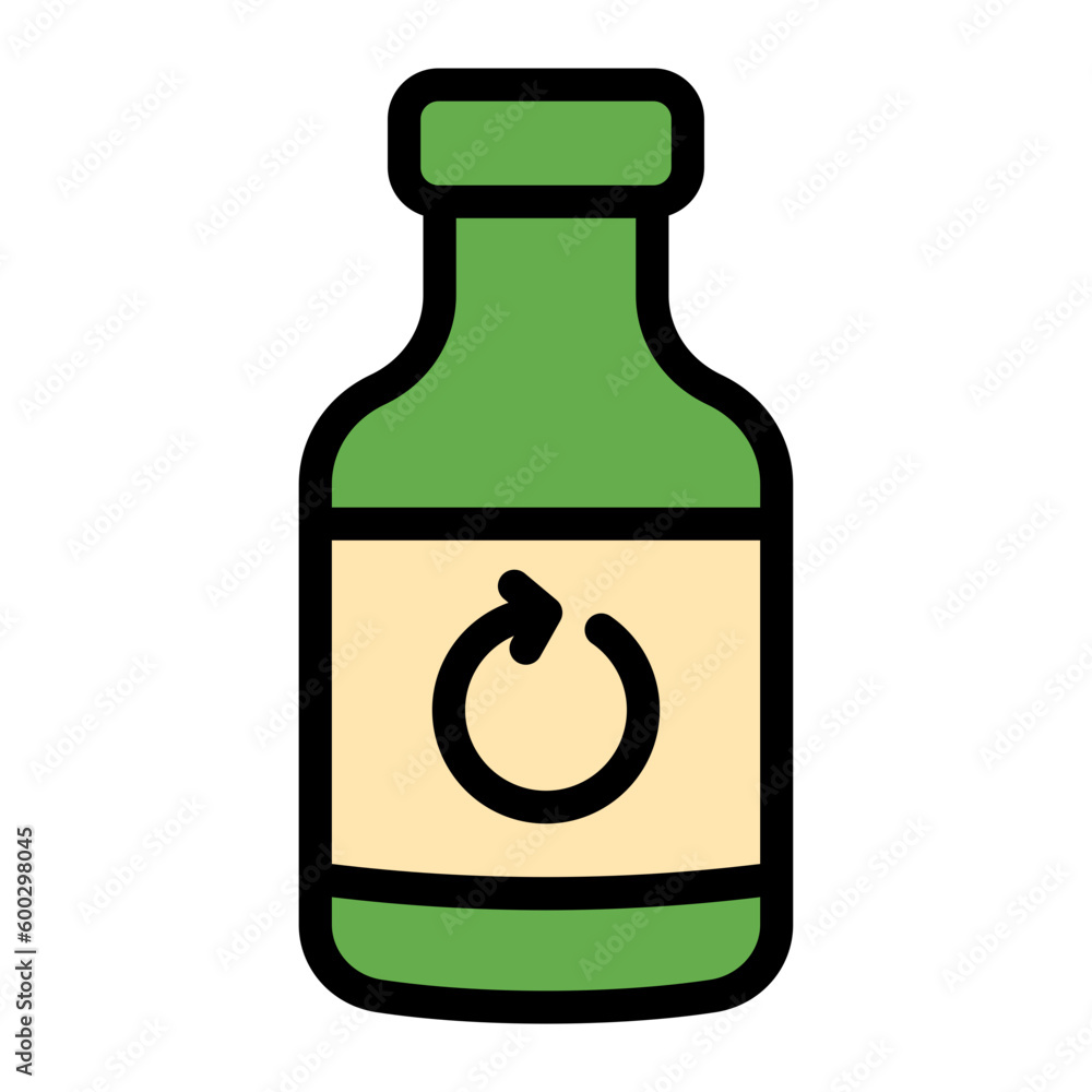 Glass Bottle Recycle Simple Line Icon Symbol Glass Bottle Recycle Simple Line Icon Symbol