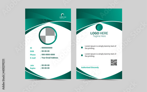 Vector Modern ID Card Layout Template Design