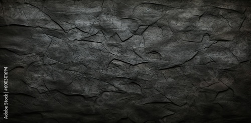 black concrete wall   stone texture   dark gray rock surface background panoramic wide banner