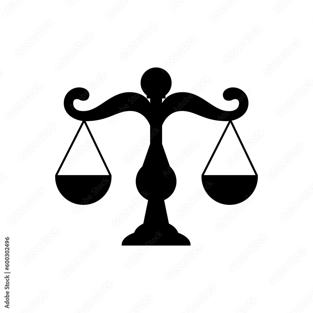 Scale of justice representing sign of pound Scale of justice representing sign of pound