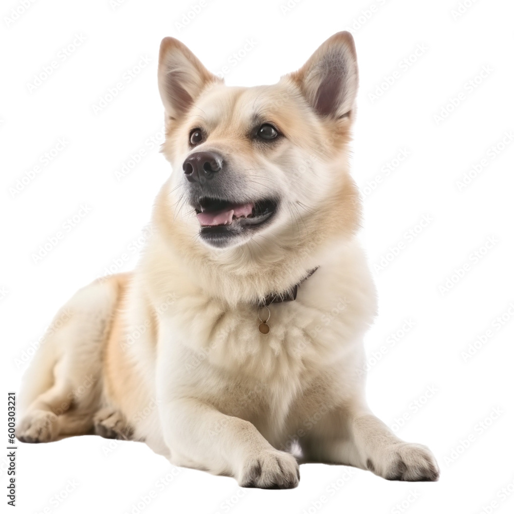 犬白背景透過画像GenerativeAI