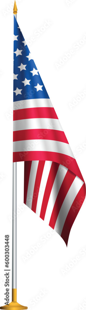 USA table flag.American flag on transparent background USA table flag.American flag on transparent background