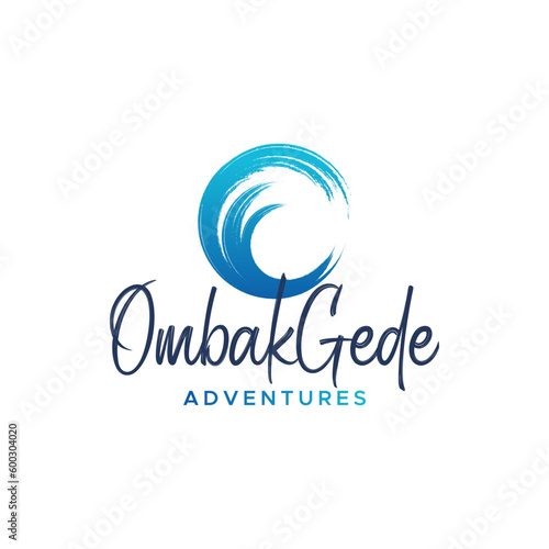 The logo illustrates big waves in the sea.