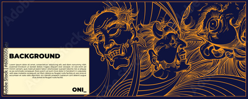 Background oni with dummy text
