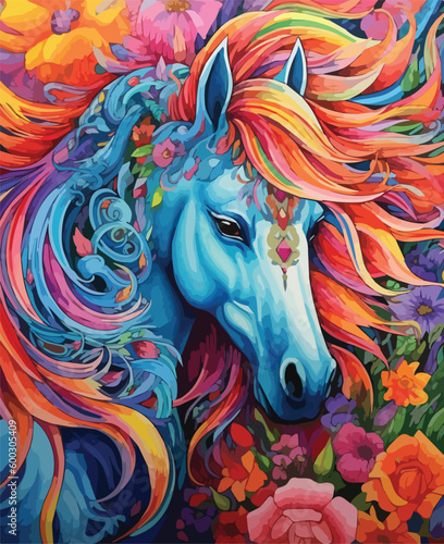 Cute Horse Illustration Animal Vector Wallpaper