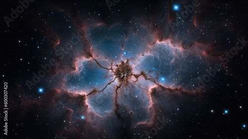 Beautiful nebula in deep space made with generative ai