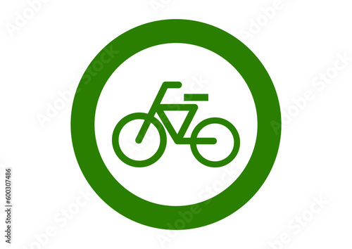 自転車マーク 緑の駐輪マークのイラスト