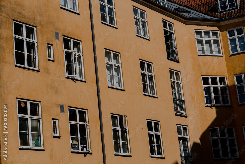 Residential building. Yard of a residential building. Denmark. Copenhagen.