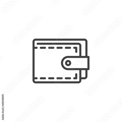 Money wallet line icon