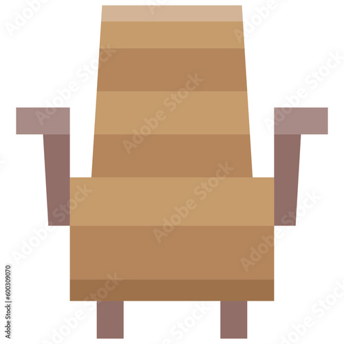 deck chair flat icon