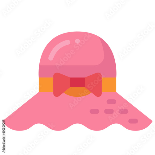 pamela hat flat icon