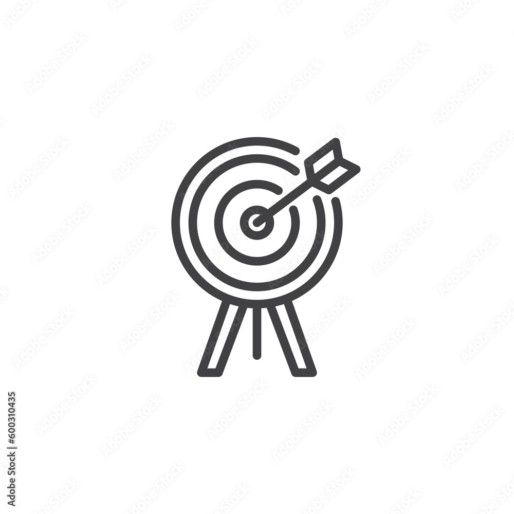 Business goal line icon Business goal line icon