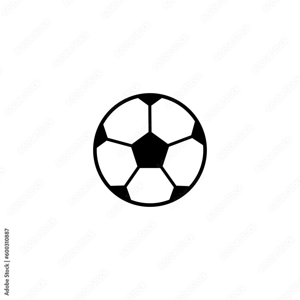 soccer ball isolated on white background, vector illustration in flat cartoon. soccer ball isolated on white background, vector illustration in flat cartoon.