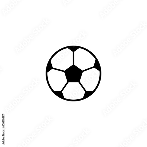 soccer ball isolated on white background  vector illustration in flat cartoon.