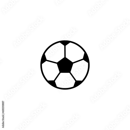soccer ball isolated on white background, vector illustration in flat cartoon.