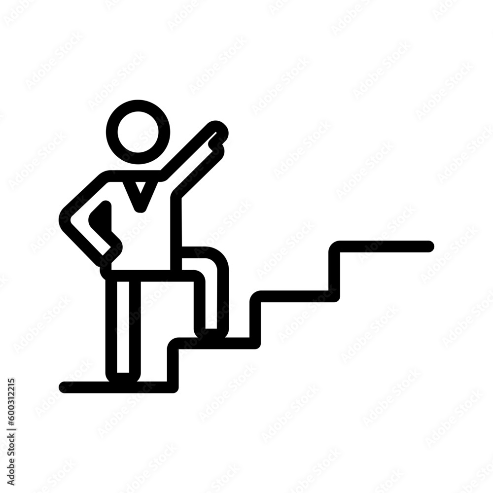 Black line icon for Towards