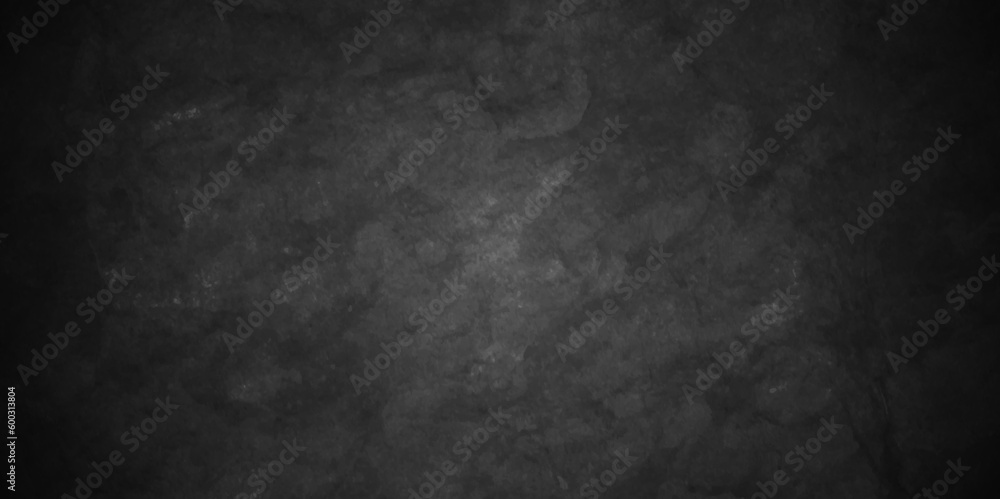 Natural dark black old wall smooth plaster grunge concrete backdrop background. abstract concrete black texture, vintage grunge wall crack old backdrop background.	