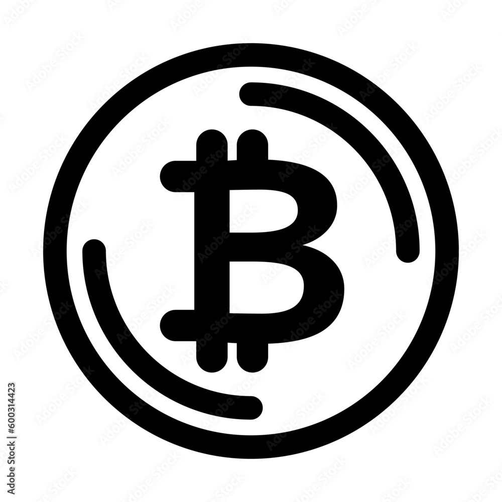 金融、ビットコイン、暗号資産を表すラインスタイルのアイコン 金融、ビットコイン、暗号資産を表すラインスタイルのアイコン