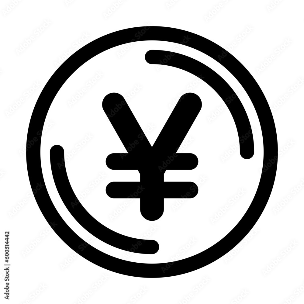 Fototapeta premium 金融、通貨、円を表すラインスタイルのアイコン