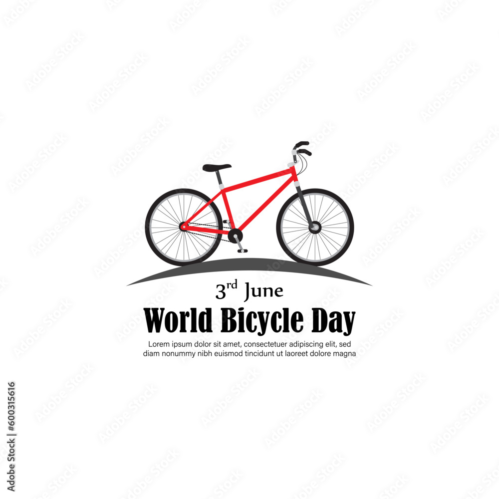 Vector illustration of World Bicycle Day 3 June social media story feed mockup template Vector illustration of World Bicycle Day 3 June social media story feed mockup template