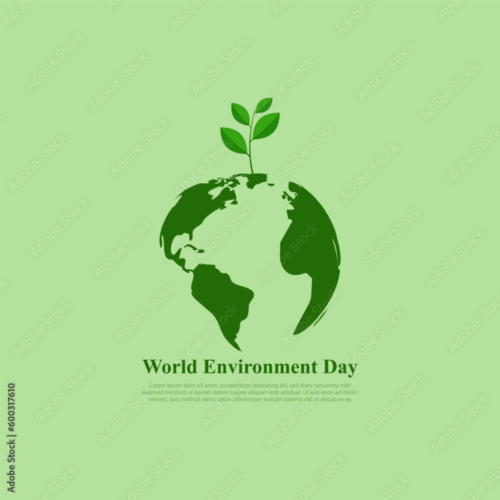Vector illustration of World Environment Day 5 June social media story feed mockup template Vector illustration of World Environment Day 5 June social media story feed mockup template
