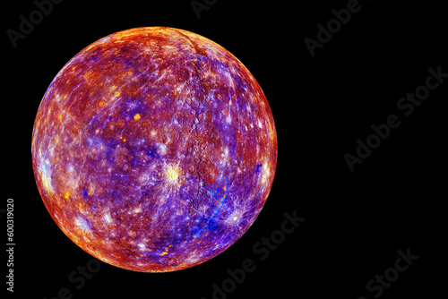 Planet Mercury in space. Elements of this image furnishing NASA.