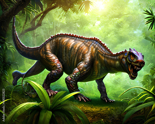 Silvisaurus Dinosaur  Generative AI Illustration