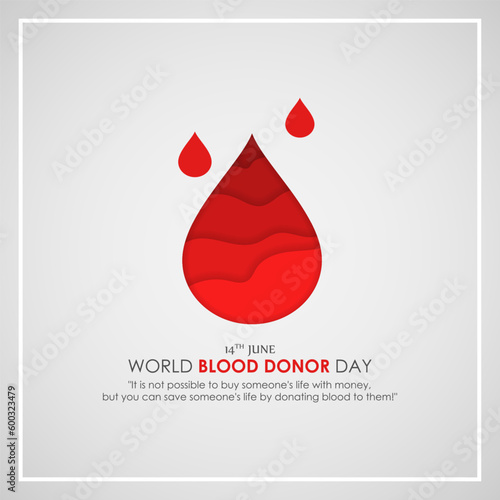 Vector illustration of World Blood Donor Day social media story mockup template