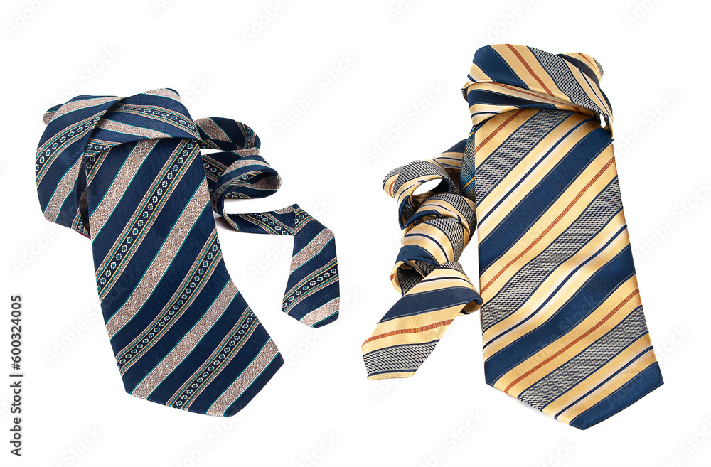 colorful ties isolated on a white background colorful ties isolated on a white background