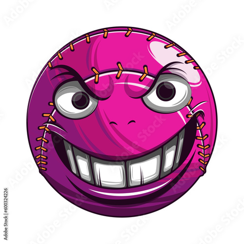 Monster Baseball cartoon character. Mascot vector in EPS 10.