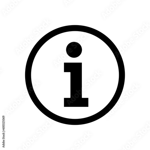 Information sign icon, info sign icon, vector information icon symbol isolated on white background.