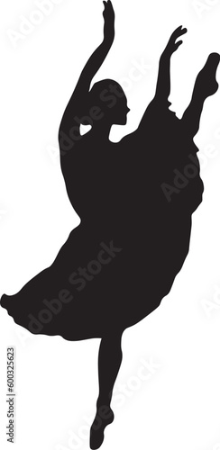silhouette of a ballerina dancing