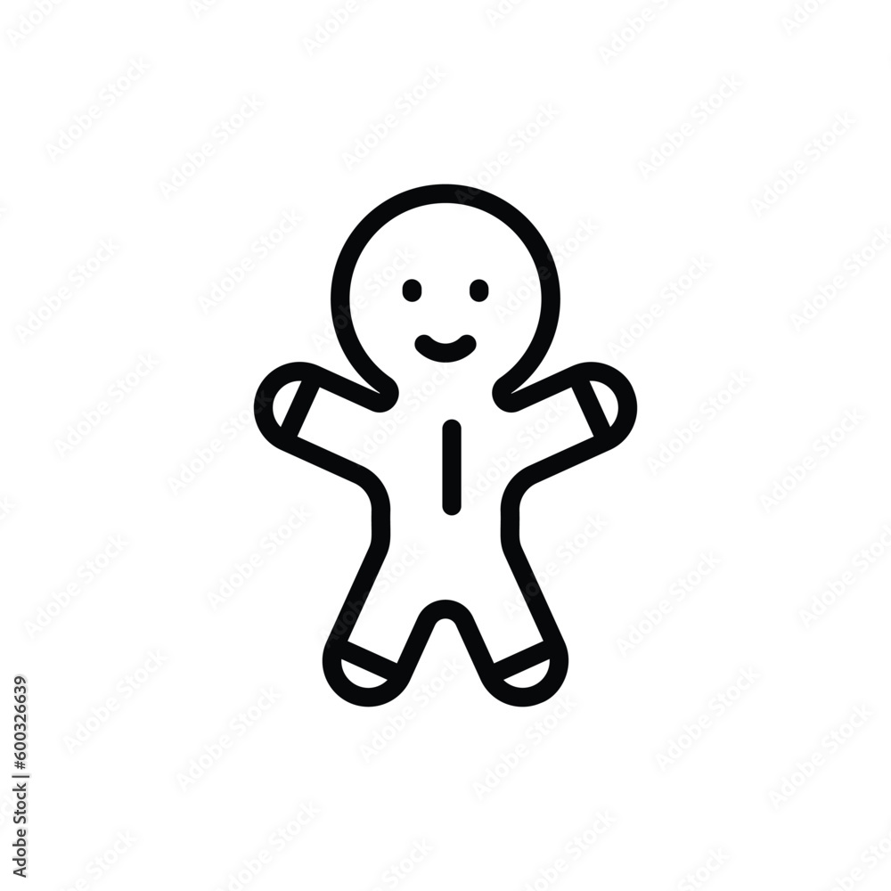 Gingerbread Man icon vector stock.