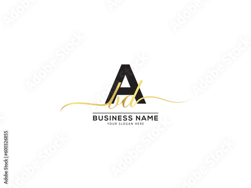 Monogram ABD Initial Letter Logo, Creative Abd bad Signature Logo Letter Design photo