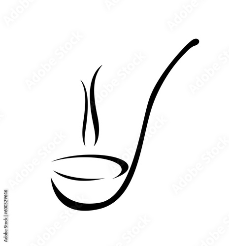 soup ladle icon vector illustration logo