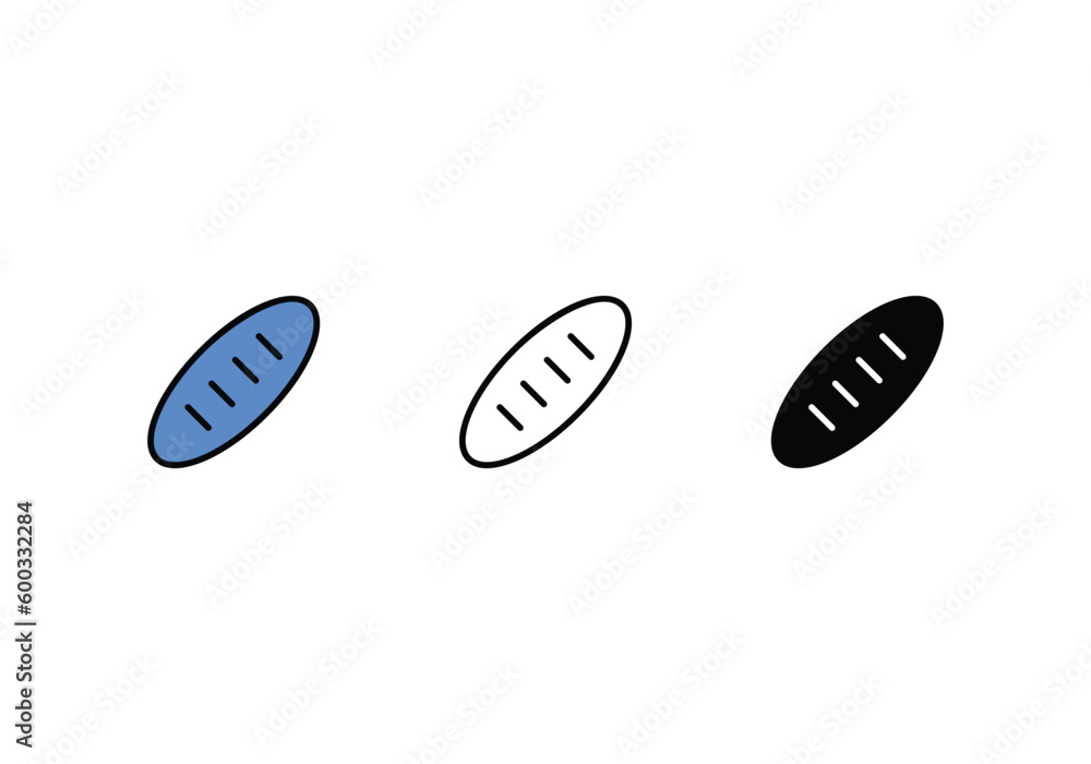 Bread Icons in three styles vector stock illustrations.sutiable mobile apps web and ui ux Bread Icons in three styles vector stock illustrations.sutiable mobile apps web and ui ux