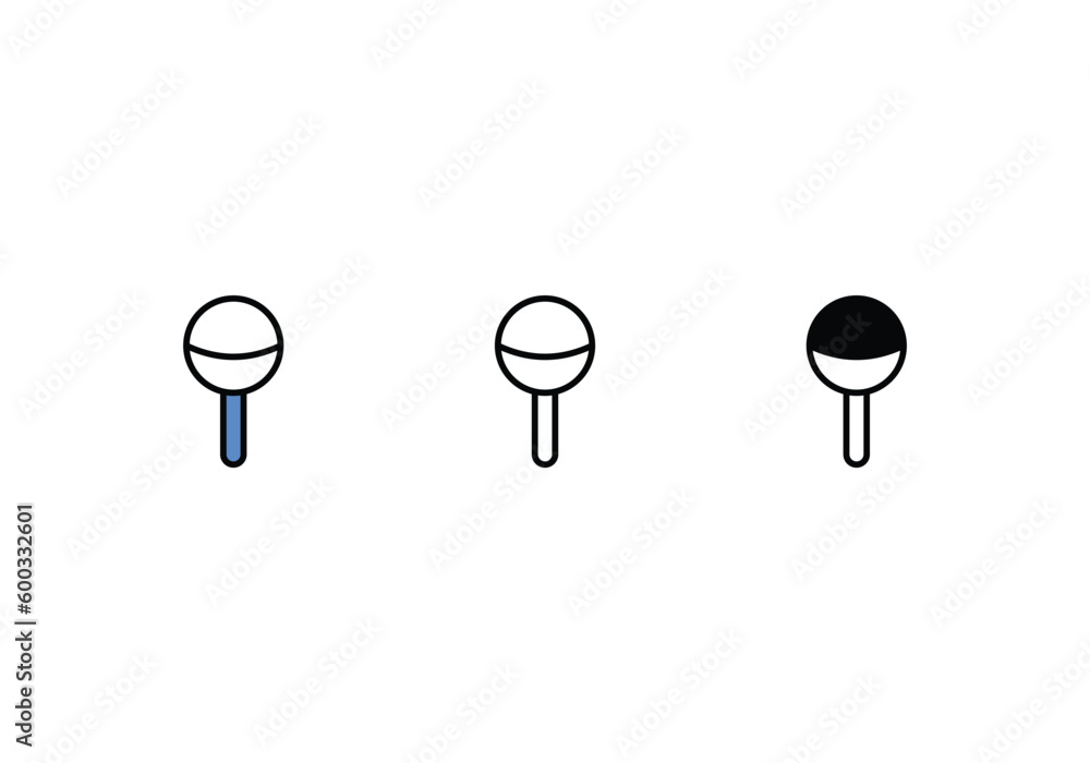 Lollipop Icons in three styles vector stock illustrations.sutiable mobile apps web and ui ux Lollipop Icons in three styles vector stock illustrations.sutiable mobile apps web and ui ux