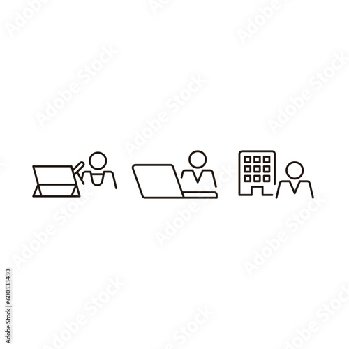 クリエイターのアイコン3種類 イラストレーター エンジニア 起業家