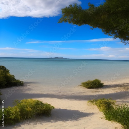 beach with trees