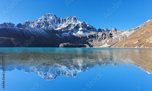 reflation of mountains on the world's highest Gokyo lake . © Suresh