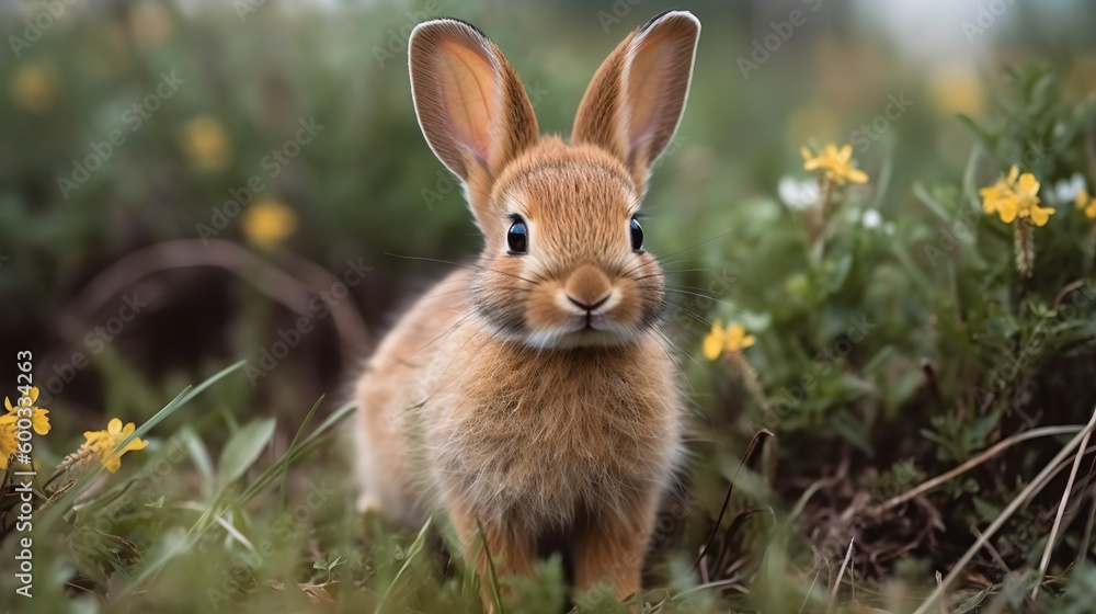Fototapeta premium rabbit in the grass