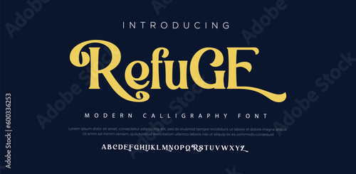 Abstract Fashion font alphabet. Minimal modern urban fonts for logo, brand etc. Typography typeface uppercase lowercase and number. vector illustration